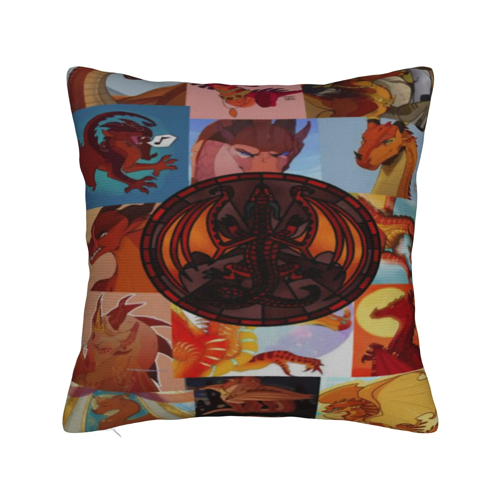Y2K Living Room Wing Of Fire dragon Decoration Pillowcase Accessories  Pillow Covers Zippered Multiple Sizes