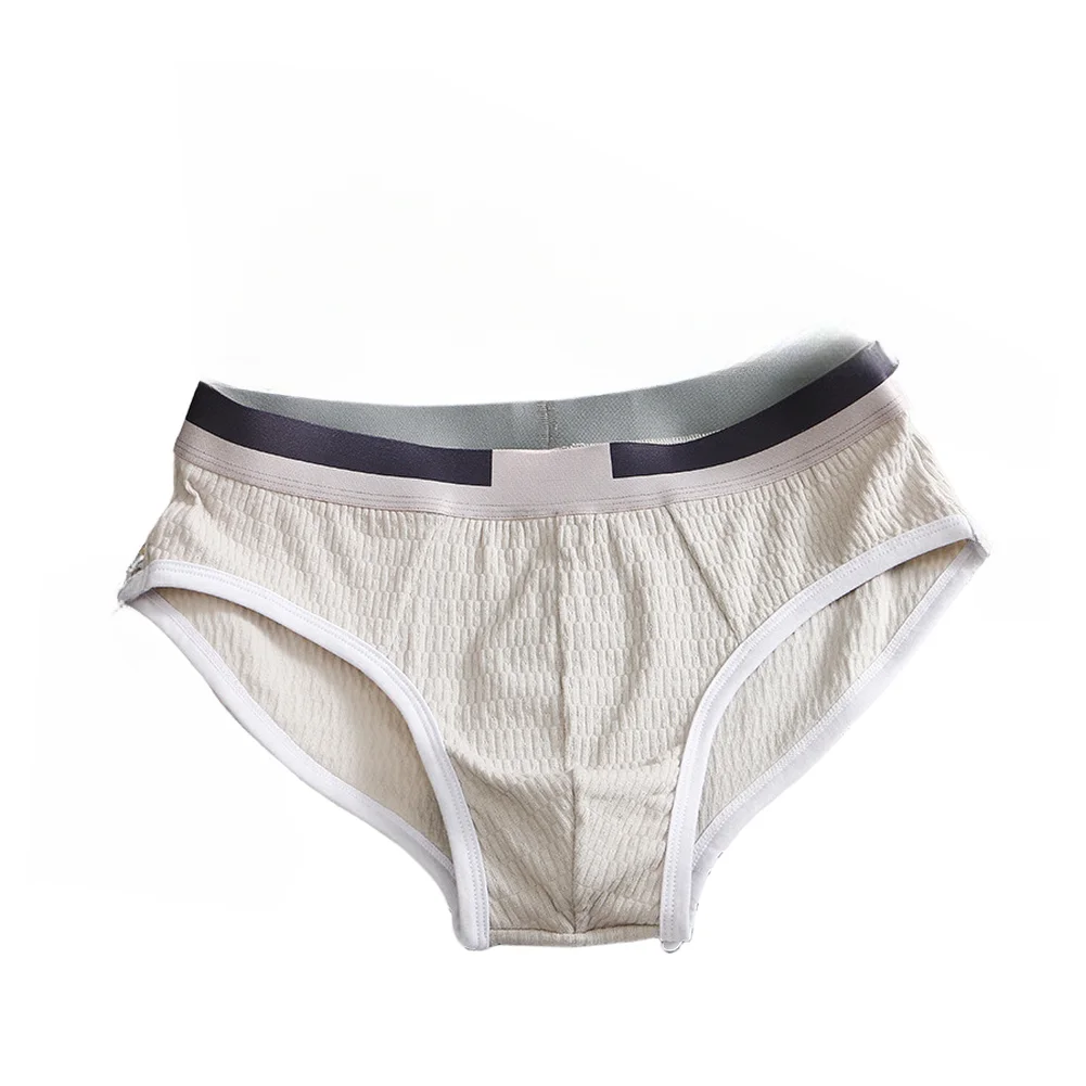 Men's Solid Color Triangle Underwear Breathable Thin Panties U-Pouch Briefs Breathable U Pouch Mens Briefs Cuecas