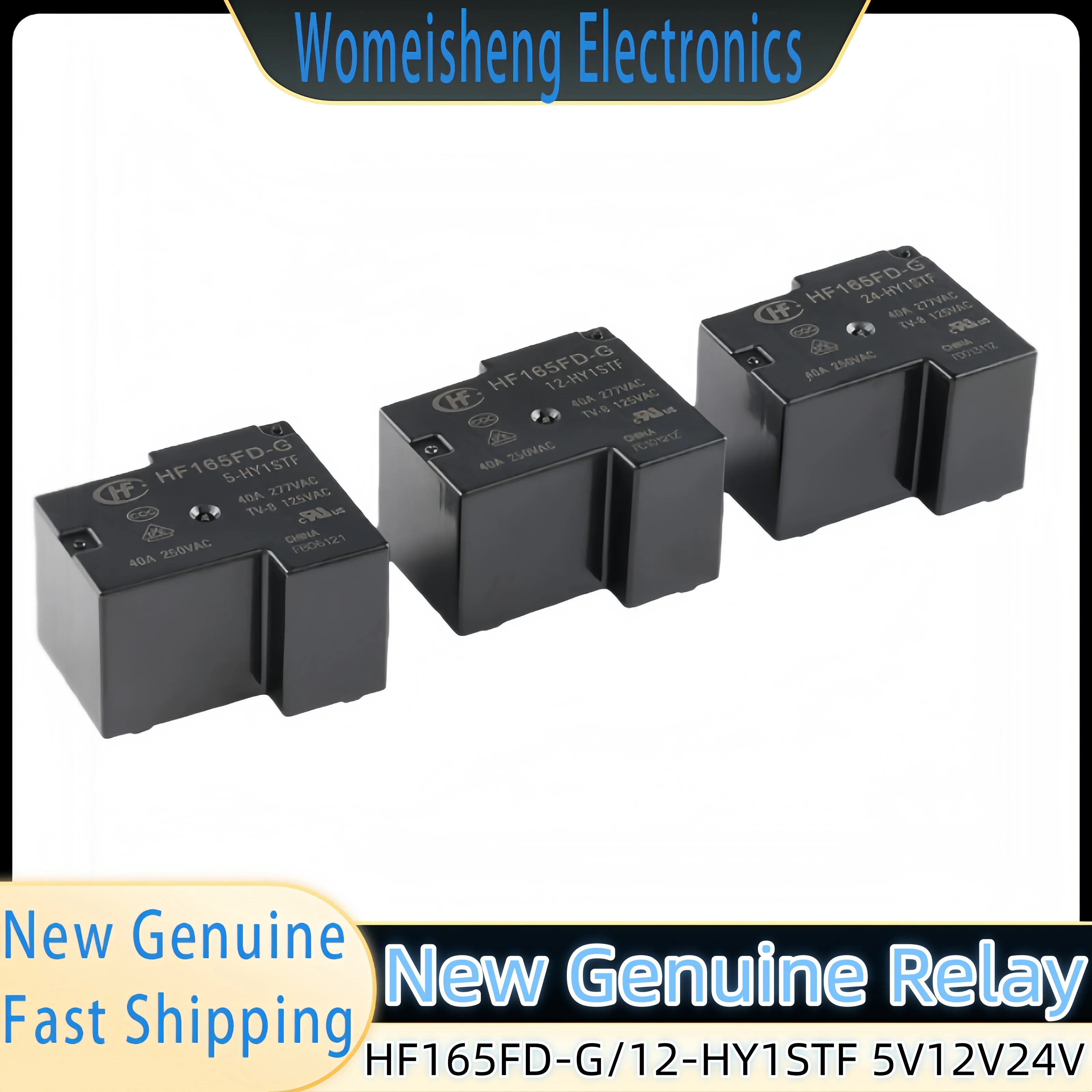 

Hongfa Relay HF165FD-G/12-HY1STF 5V1V24V High Power 30A40A50AT90 4-pin