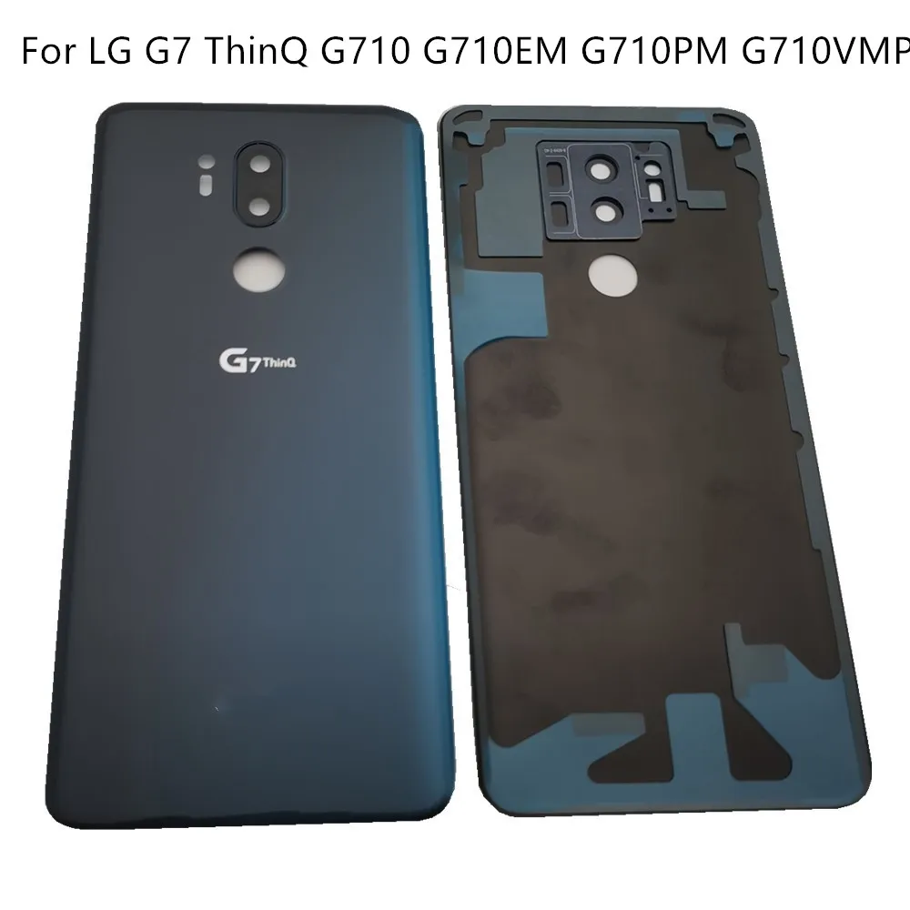 For LG G7 ThinQ G710 G710EM G710PM Battery Cover Case Back Door Back Housing With Camera Lens Replacement Parts