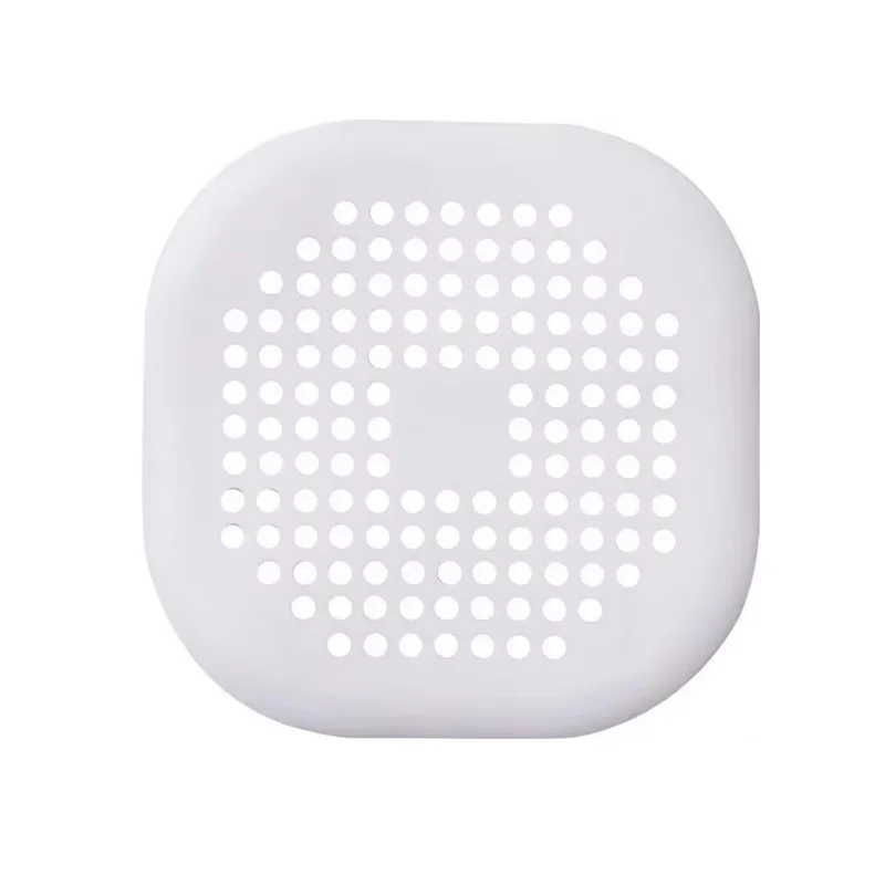1PCS Square Drain Sticker Silicone Flexible Reusable Anti Clogging Hair Filter Bathroom Sewer Cover Household Bathroom Drain Mat