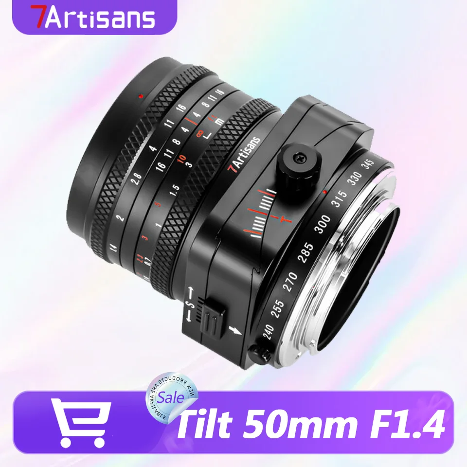 

Объектив 7artisans Tilt 50mm F1.4 с ручной фокусировкой и большой апертурой для гуманитарной фотографии с креплением Sony E, Fujifilm XF, M43