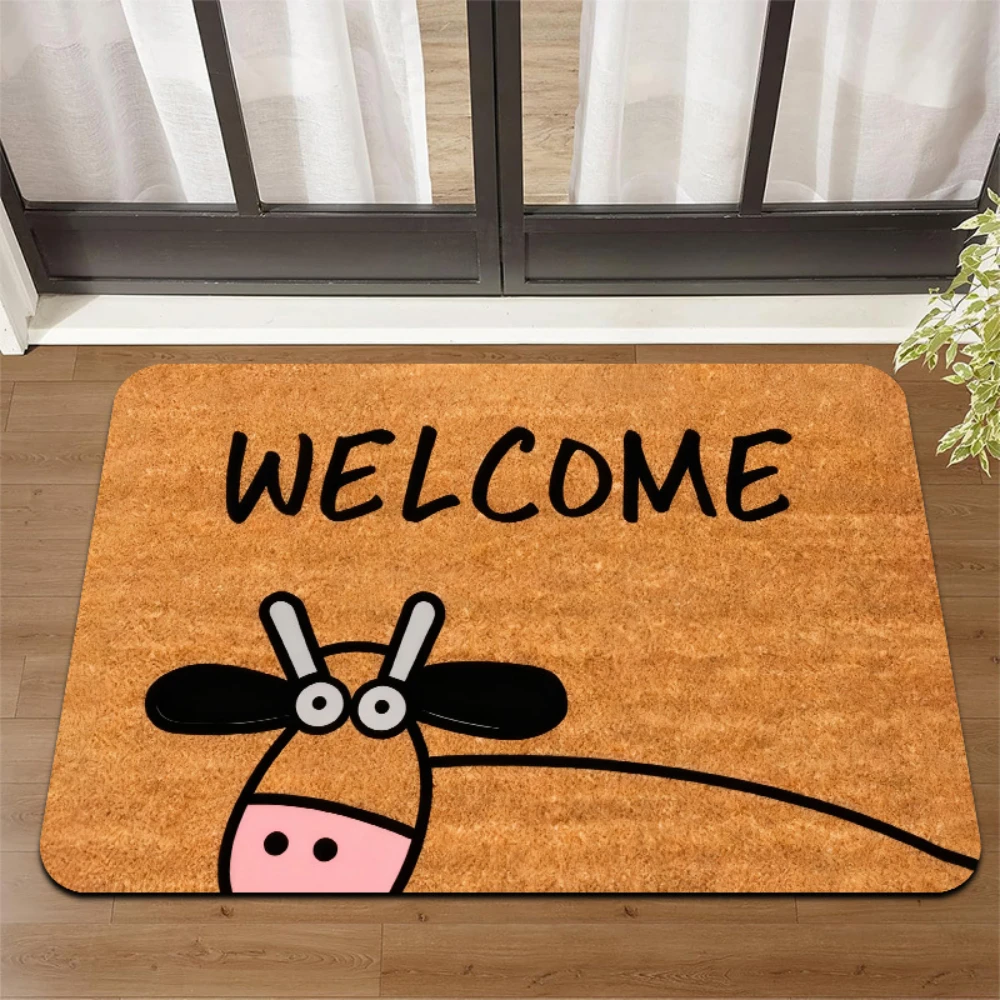 Multi Style Text Graphic Rug front entrance living space dining area hallway bedroom foyer kitchen indoor home decor door mat