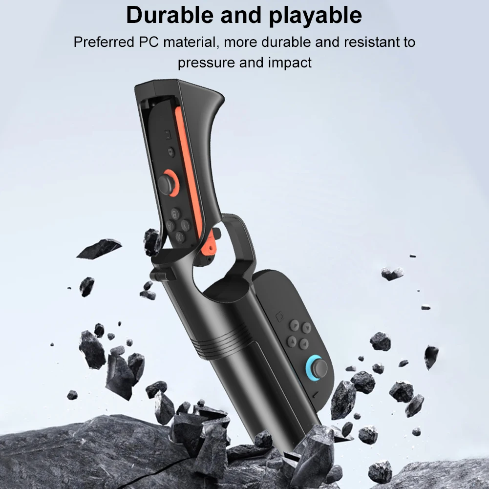 For Nintendo Switch 2 Joycon Shooting Gun Controller Left Right Handle Holder Somatosensory Gaming Gun Joypad Disc Card Storage