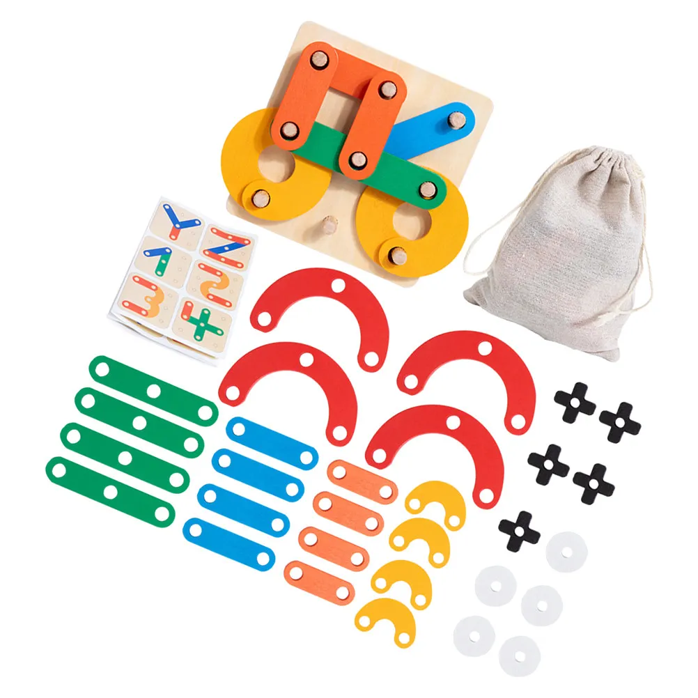 

1Set Cartoon Puzzle Cognitive Household Learning Educational Children Interactive Wooden Puzzle for Toddlers Kids Colorful Shape