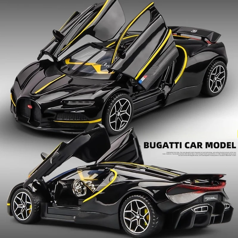 1:32 Tourbillon Toy Sports Car Model Diecast Metal Sound Light Pull Back Simulation Vehicle Models Ornaments Gift