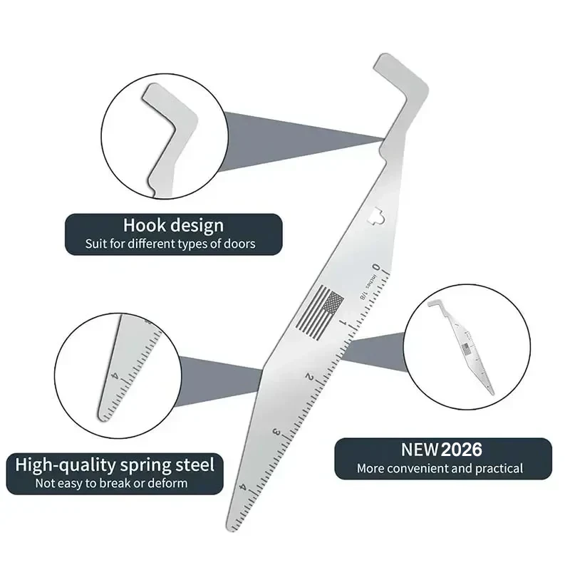 Multi-Purpose Lever Tool Stainless Steel Durable Locksmith Tool Mini Portable Pry Bar Hand Tool for Firefighter/Police