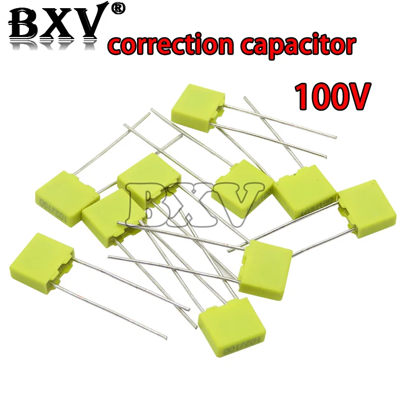 20PCS Polypropylene Safety Plastic Film 100V 1nF ~ 470nF 100nf 220nf 10nf 47nf 22nf 1nf 0.47uf 0.1uf Correction Capacitor New