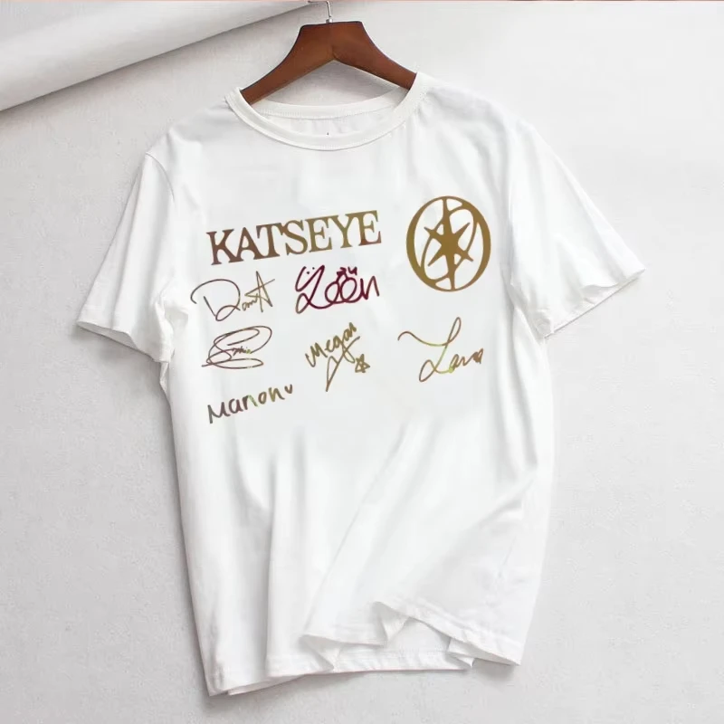 KATSEYE Gnarly Women Summer Short Sleeve Fashion Print Lady T-shirts Top Casual Fashion T-shirt Suitable for Both Men and Women