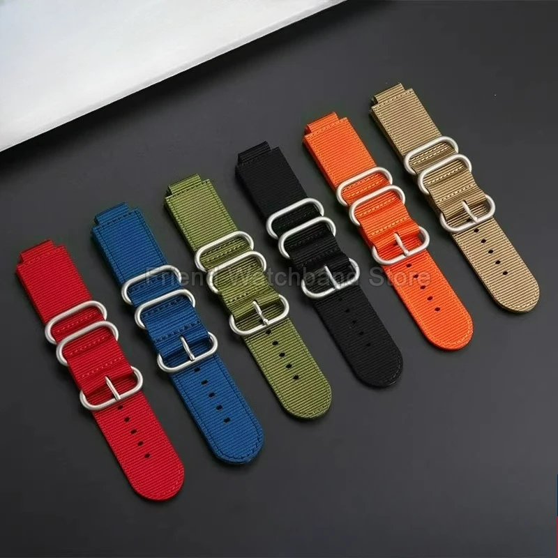 Men's Outdoor Sports Convex Interface Exquisite Nylon Watch Strap for Casio G-SHOCK DW5600 GW-B5600 GM-5600 GA110 Watch Bracelet