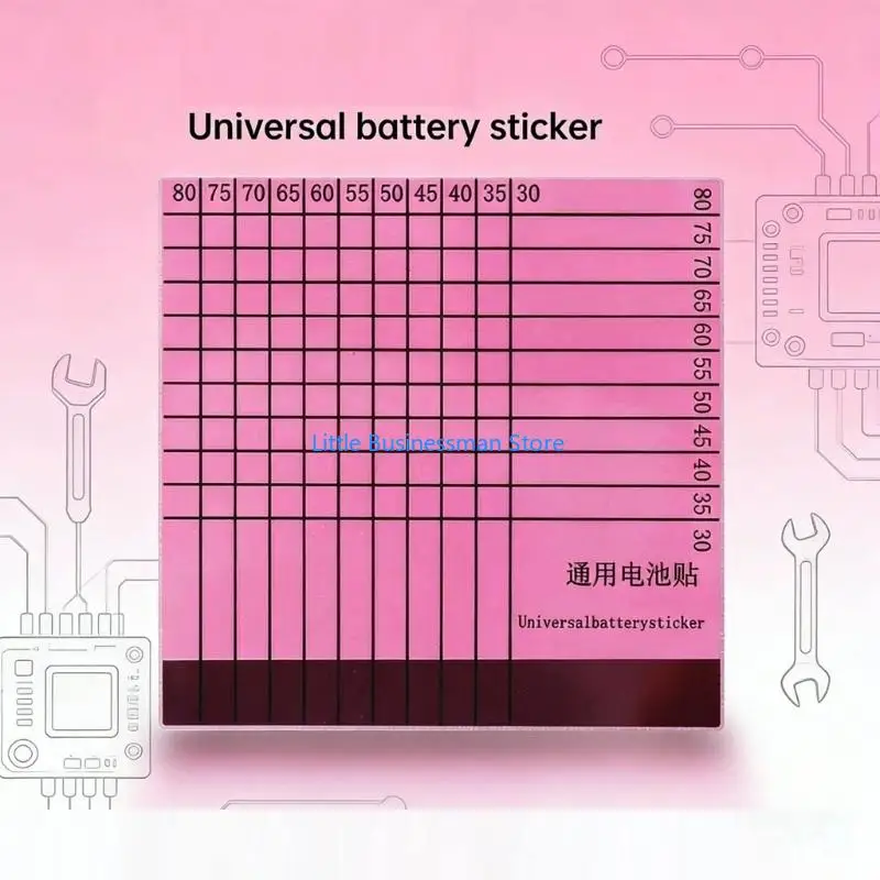 10 Blatt selbstklebende Batterieabdeckungen, hochwertige Kunststoff-Batterieaufkleber, einfach anzubringen und zu entfernen für – Detail 7