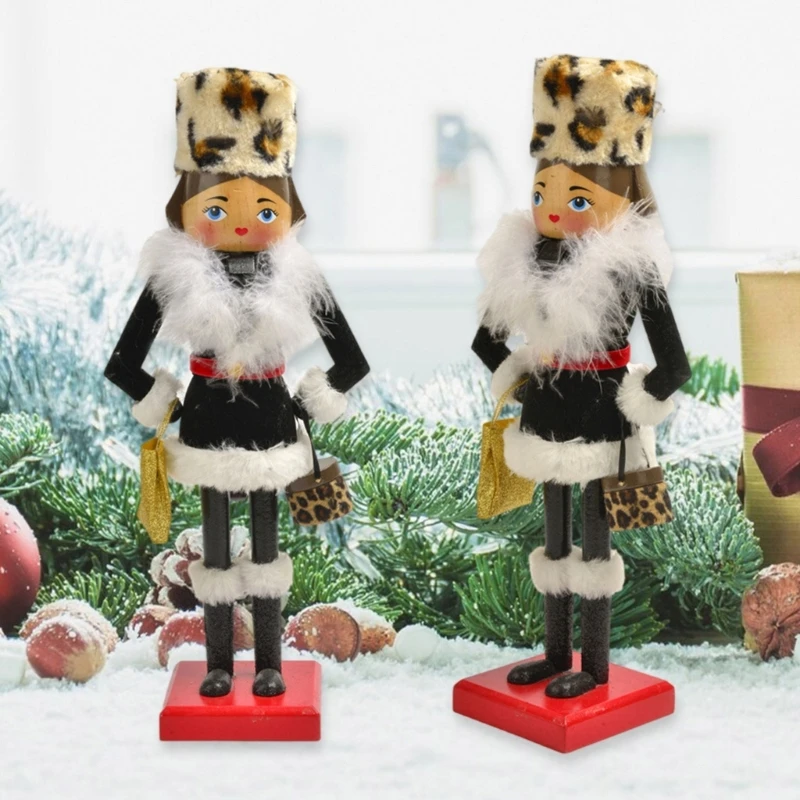 Nutcrackers Soldier Ornament Artisanal Nutcrackers Soldier 38cm Traditional Christmas Decors for Garden A0KF