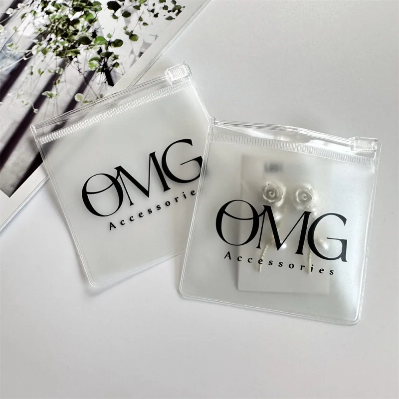 2025customized.Small Zipper Pvc Bag Custom Plastic Ziplock Jewelry Pouch Transparent Bags Jewelry Packaging