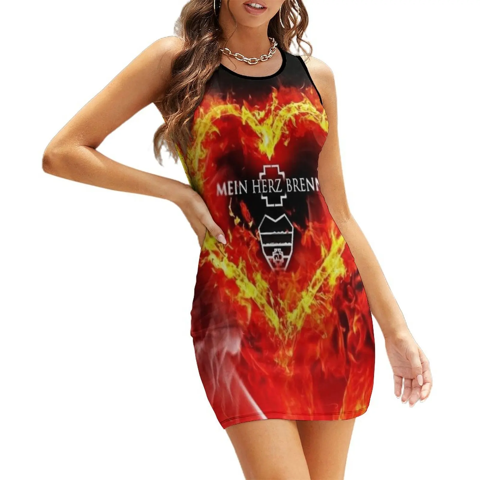 

Herz Brennt Design Sleeveless Sundress chic and elegant woman dress sexy dress for women birthday dress