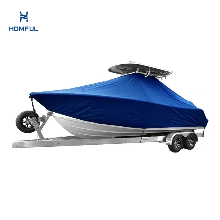 

Waterproof 600D Boat Cover Marine Grade Polyester Canvas Trailerable T-Top Boat Cover