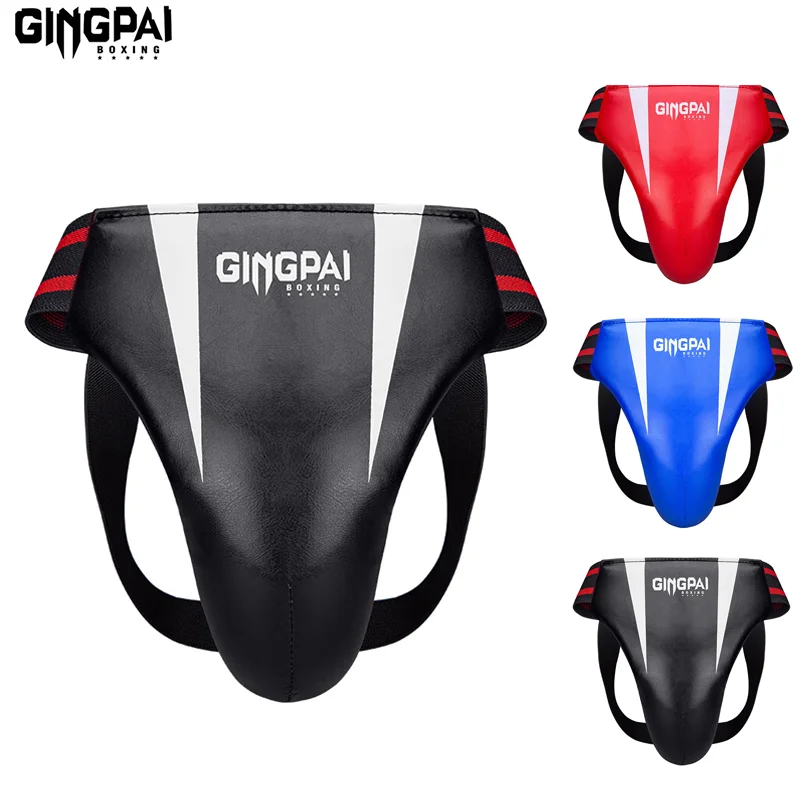 Black Thicken Adult Male Kids Sanda Crotch Guard Taekwondo MMA Groin Protector Kick Boxing Penis Protection Guard Men Jockstrap