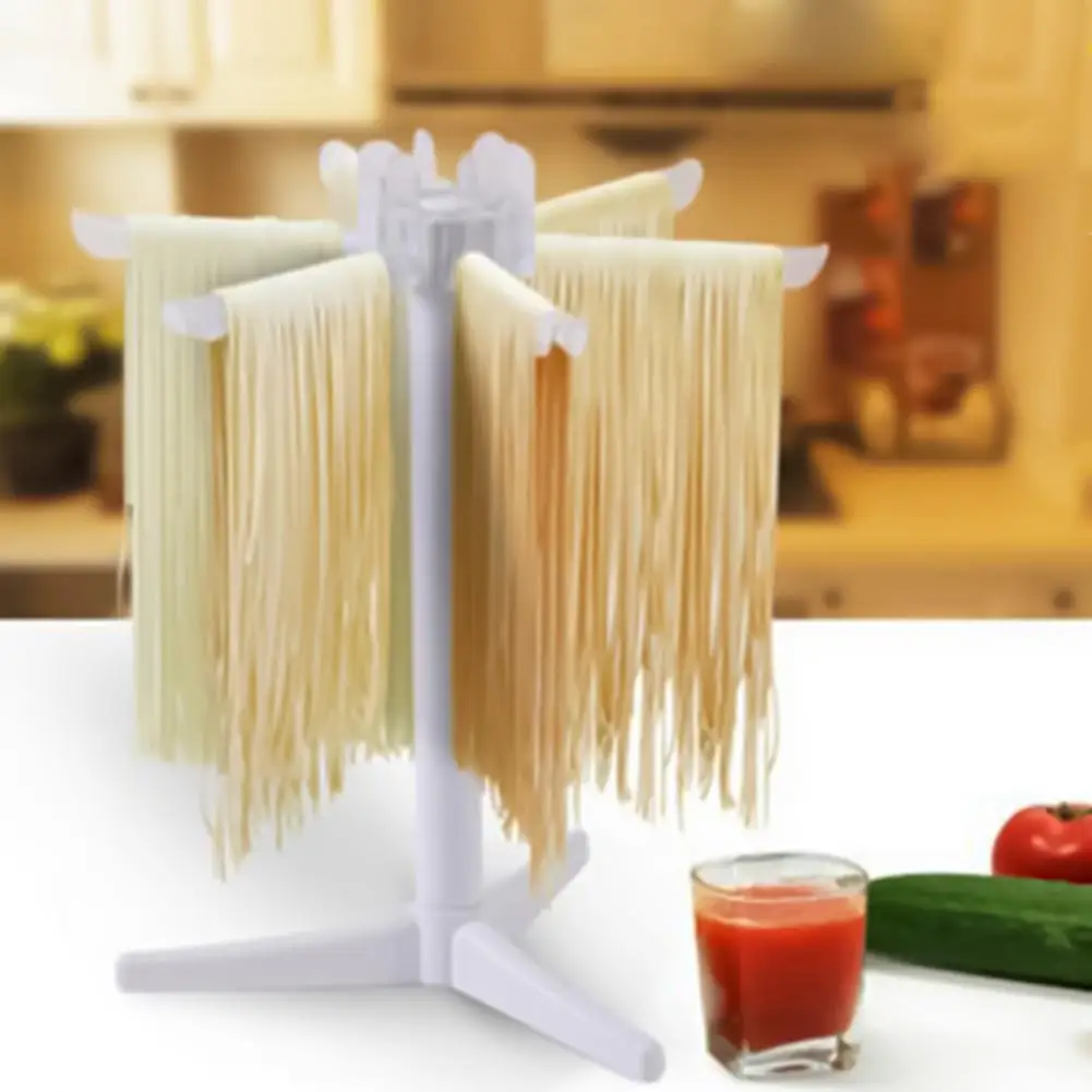 Spaghetti Drying Rack Practical Pasta Dryer Stand White Color Easy to Store  Great Pasta Drying Rack with 6 Bars