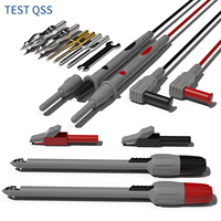 QSS Multimeter Test Lead Kit with Replaceable Precision Sharp Probes with Puncture Wire Piercing Back Probe Electrical Tool