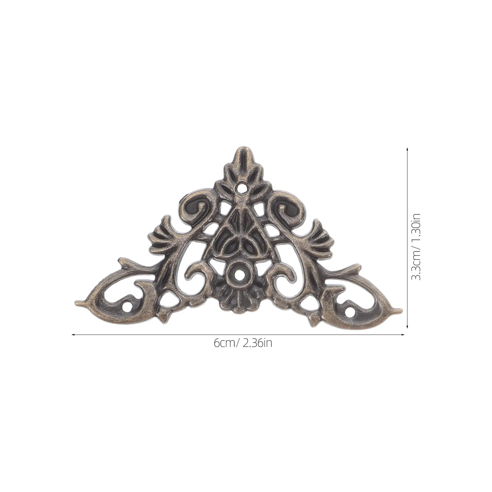 24 pcs Furniture Corner Brackets Halloween Christmas New Year Corner Guards Metal Corner Protector Vintage Triangle