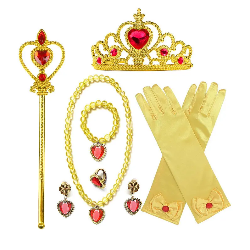 Princess Girl Accessories Clothing Photography Props Gloves Angel Wand Jewelry Set Halloween Role Play view 2