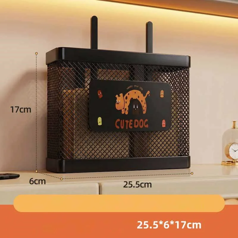 Metal Router Storage Box No Drilling Wall Mounted Living Room Wall Mounted Wireless Hidden Storage Wifi Fixed Storage Rack ZJ33