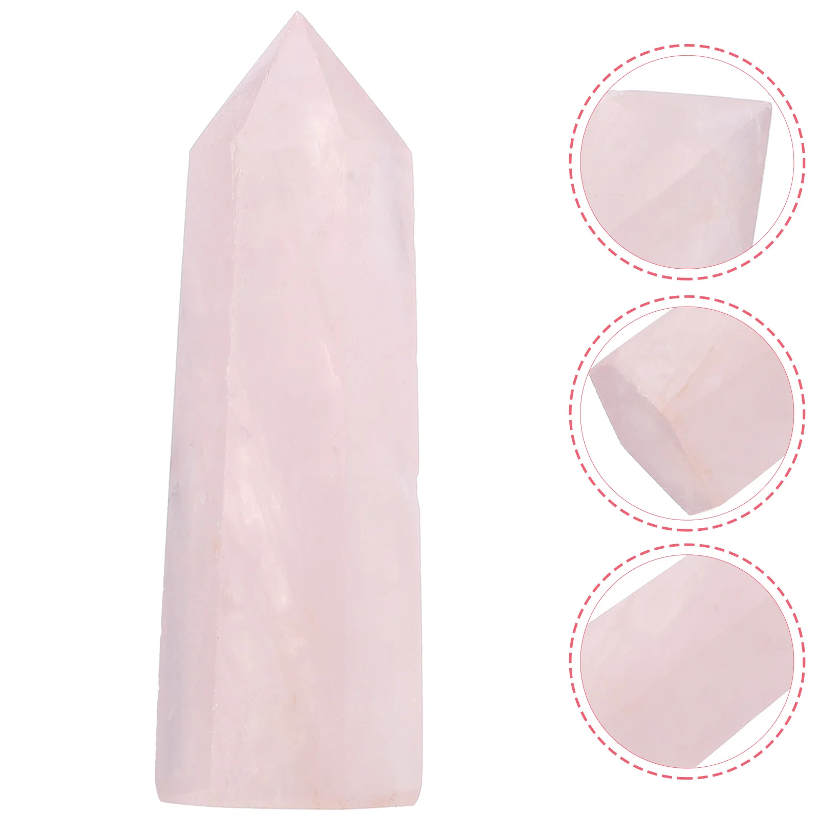 

Pink Crystal Column Natural Hexagonal Decor For Home Office Desktop Table Decoration Fine Workmanship