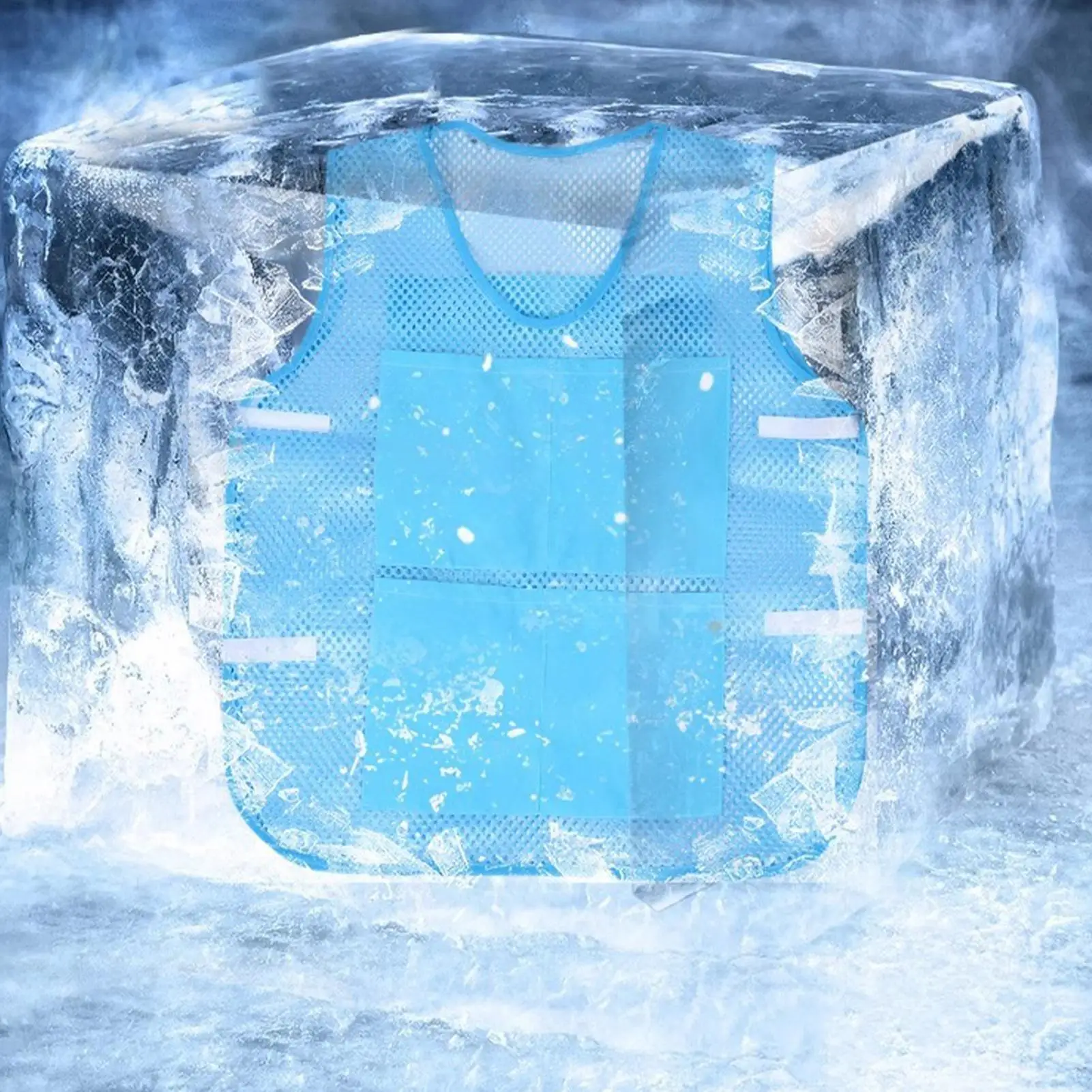 1 Set of Outdoor Ice Cooling Vest Portable Cooling Clothes Work Cooling Waistcoat Cooling Vest with Ice Packs for Summer