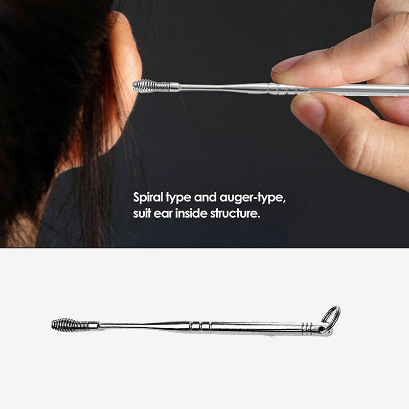 7Pcs/set Cleaning Earpick Ear Cleaner Earpick Sticks Wax Removal Tool Care Ear Cleanser Spoon Earwax Remover Curette Ear Pick