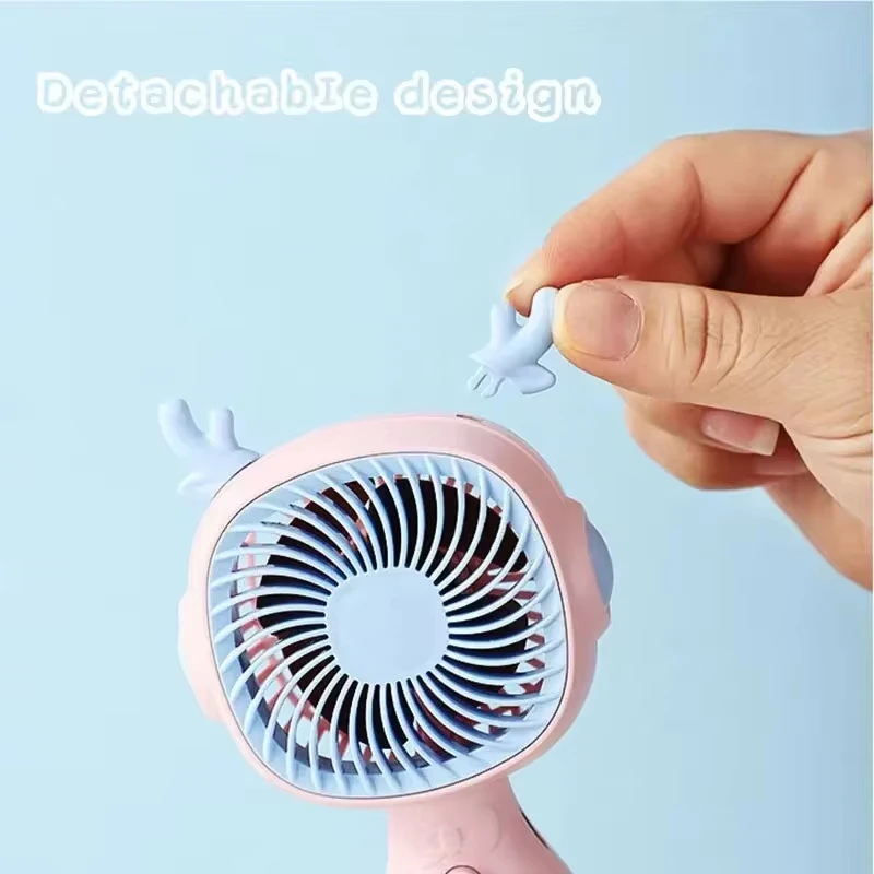 Xiaomi-Mini ventilateur de poche portable, coiffure d'animal mignon, déterminer le ventilateur électrique pour la maison, les voyages en plein air, le camping, petit refroidisseur d'air