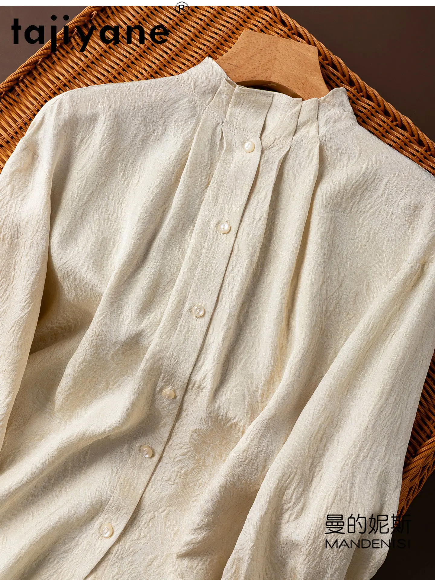 TAJIYANE قميص نسائي من حرير ال - مراجعة Silk Blouse Button وسعره