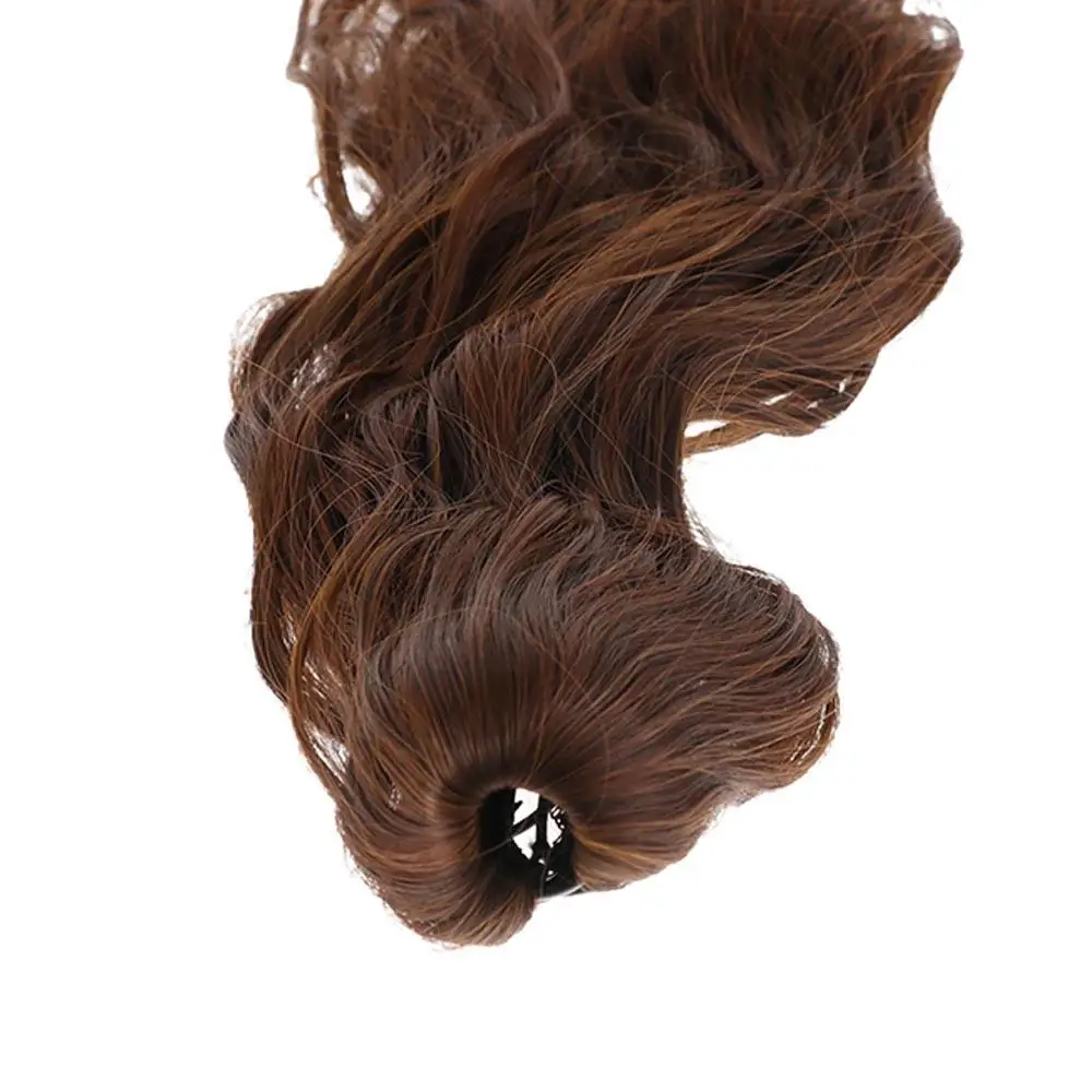 Black Brown Synthetic Girls Long Hair Accessories Wavy Curly Ponytail Wig Pony Tail Hairpiece Hair Extension Claw Clip Ponytail