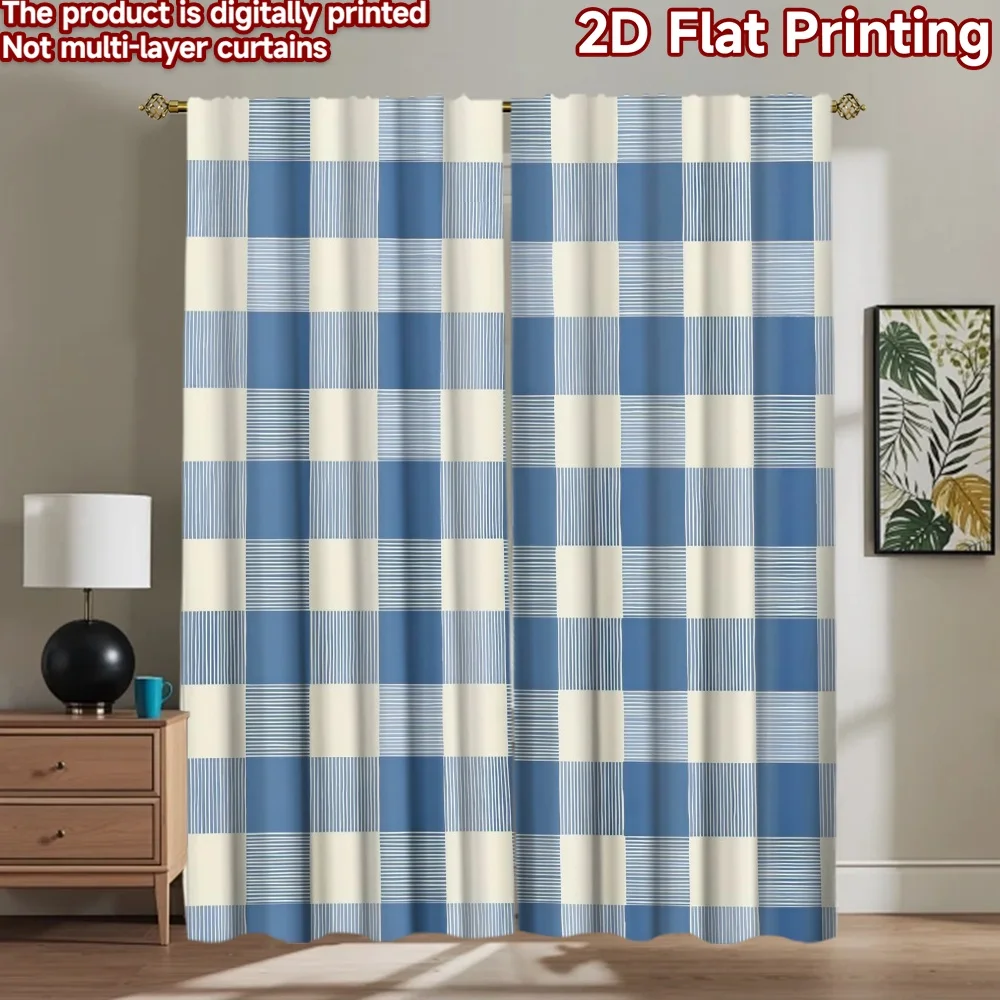 

1pc 2D flat Photography Backdrop Popular Backdrop Blue and White Checkered 100% Polyester Holiday Decorations Use for Holiday