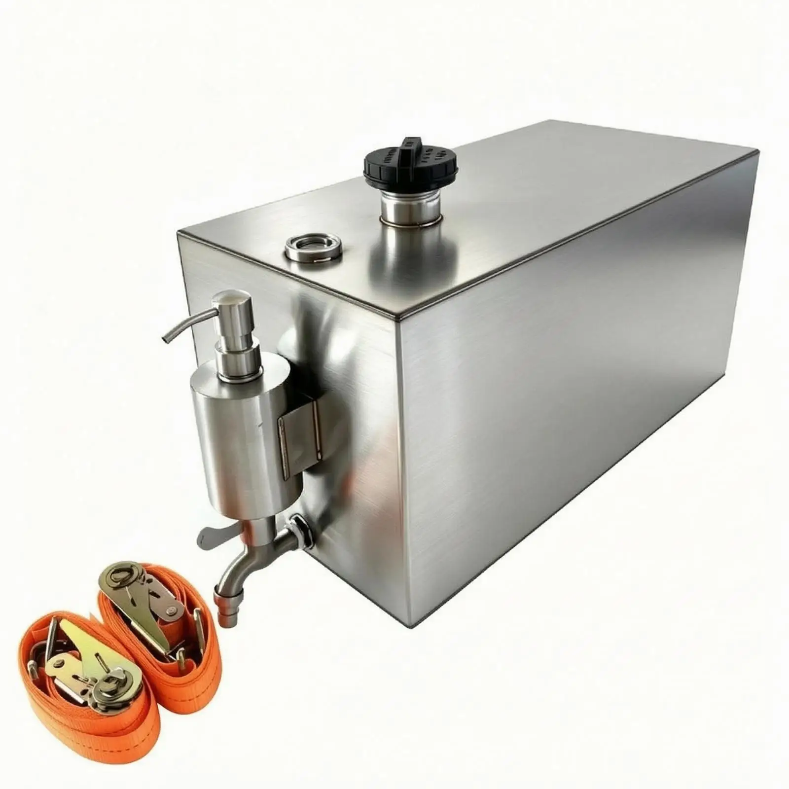 Stainless Steel 20L Water Tank with Dispenser Pump for Truck Camping Mobile Work Hand Wash Station