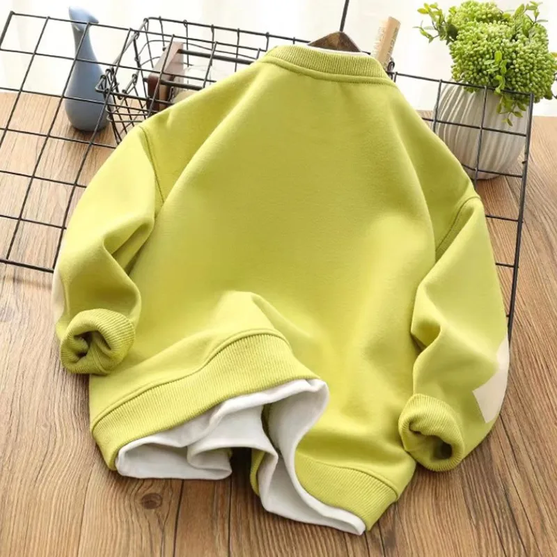 Boys Hoodies Sweatshirts Cotton Tops Outwear 2023 Green Spring Autumn Kids School Sport Children's Clothing