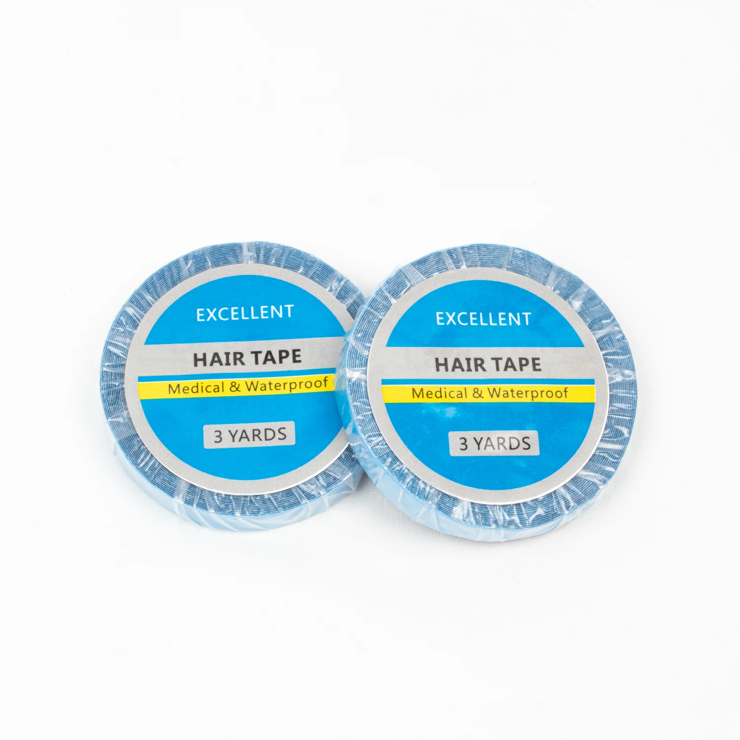 1 2 3 5 Roll Super Hair Blue Tape Hair System Tape Double-Sided Adhesive Tape for Hair Extension Lace Wig Toupee 0.8/1CM*3 Yards image 2