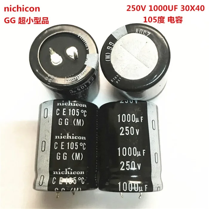 

2PCS/10PCS 1000uf 250v Nichicon GX/GG 30x40mm 250V1000uF Snap-in PSU Capacitor