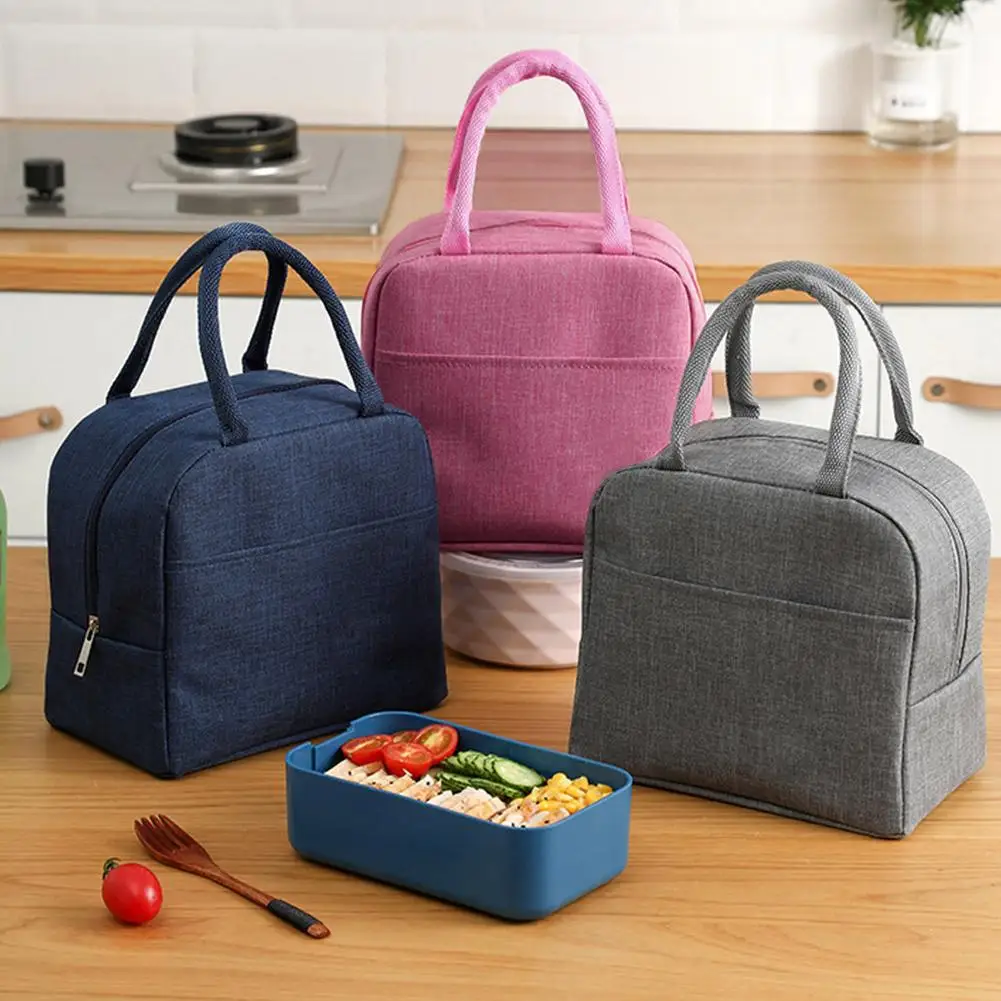 Insulated Lunch Bag Bento Pack Aluminum Foil Rice Bag Portable Lunch Box Handbag For Office Workers To Bring To School