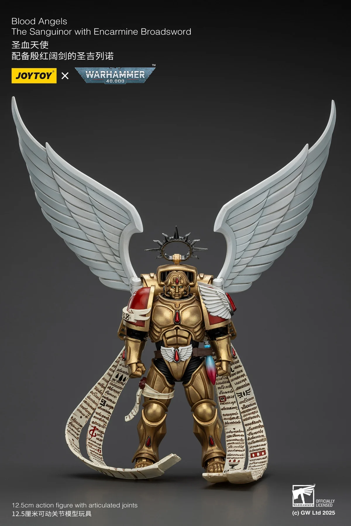 

JOYTOY Warhammer 40k Blood Angels The Sanguinor with Encarmine Broadsword Action Figures Original Model Doll Decoration Gift