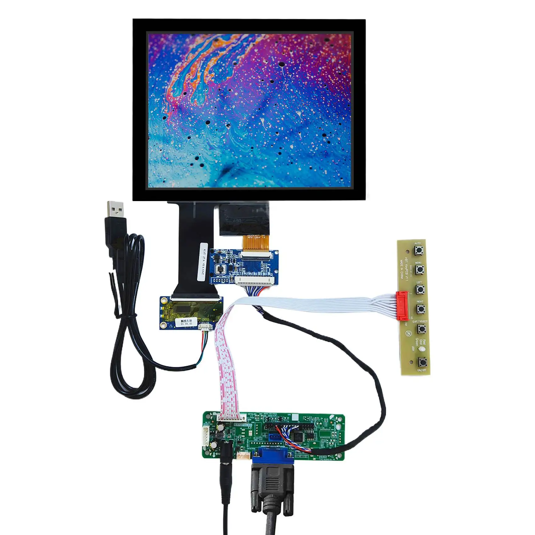 EJ080NA-04C 1024X768 Ips Display 8 Inch Commercial Capacitive Lcd-Screen-Touch-Panel With Driver Board Kits