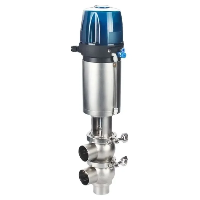 Stainless Steel 304/316L Pneumatic Intelligent Reversing Valve Mixproof Diverter Sanitary Valve With C-Top