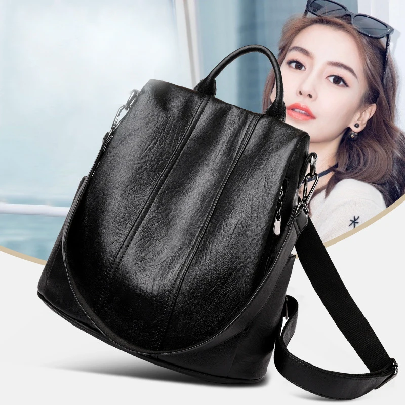 Fashionable Backpack 2024 New Top Layer Cowhide Women's Wallet Soft Leather Anti-theft Multi-purpose Large Capacity Handbag