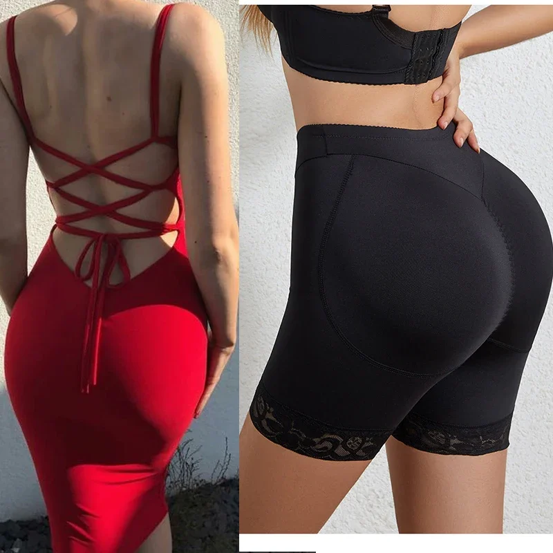 Dimmkof Thicker Pads Padded Enhancer Panties Seamless Buttock Padding Cushion Booty Panty Removable Pad Shorts Underwear Shaper