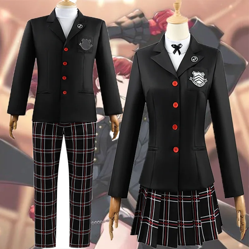 

Game Persona 5 Cosplay Amamiya Ren Kasumi Yoshizawa Cosplay Costume Uniform Suit Halloween Party Role Play for Unisex