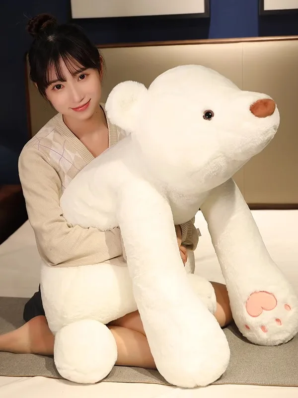 

White Polar Bear Plu Toy S Stuffed Doll Girls Gift Standing Bear Soft Cloth Doll PP Cotton Filled Arctic Bear Doll
