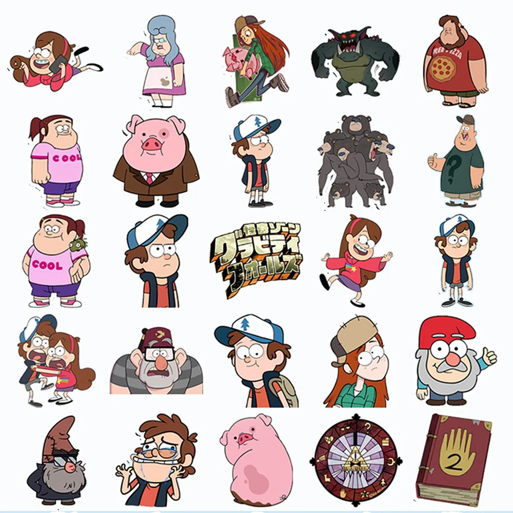 10/30/50pcs Disney Cute Cartoon Gravity Falls Stickers Graffiti Kids Decal Toy Luggage Water Bottle Phone Classic Anime Sticker