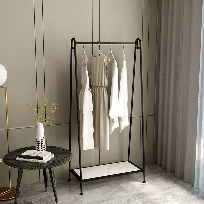 Custom.[1241 People] Iron Hanger Floor Vertical Clothing Store Display Stand Floor Clothes Rack Coat Rack Home Bedroo