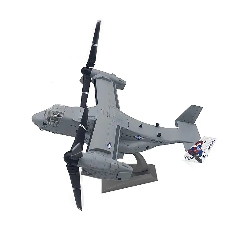 1:100 Scale U.S. Boeing Bell V-22 Fishhawk Aircraft Model & Display Stand Collection Gift Alloy Model Plane Mini Decorative Home