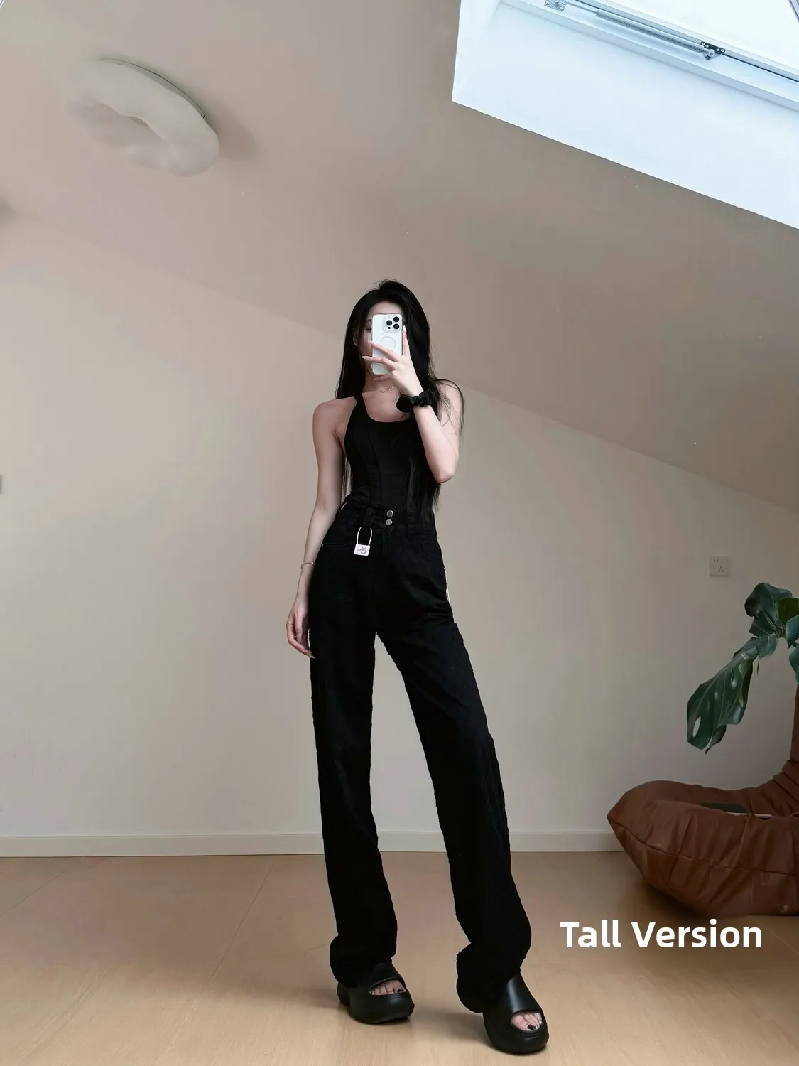 

Женские джинсы удлиненной длины с высокой талией и широкими штанинами, свободный крой, утягивающие прямые джинсовые брюки на осень и зиму