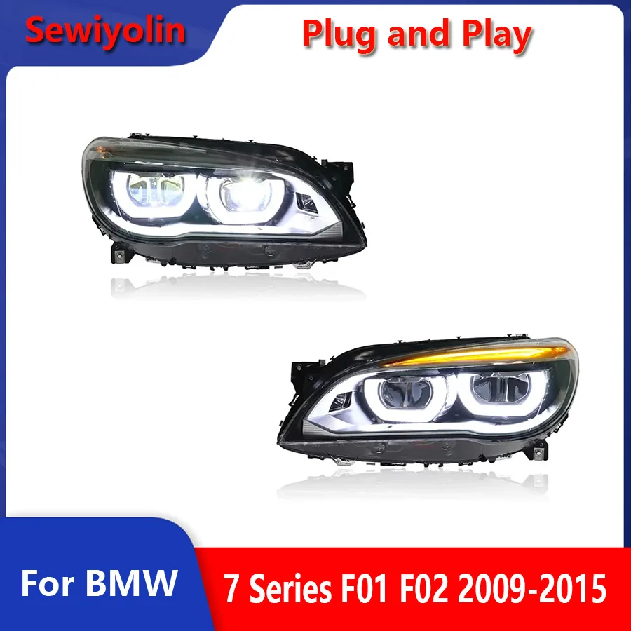 

Car Accessories Auto Headlights led For BMW 7 Series F01 F02 2009-2015 DRL Fog Brake Lamp Assembly Tuning Lights Plug And Play