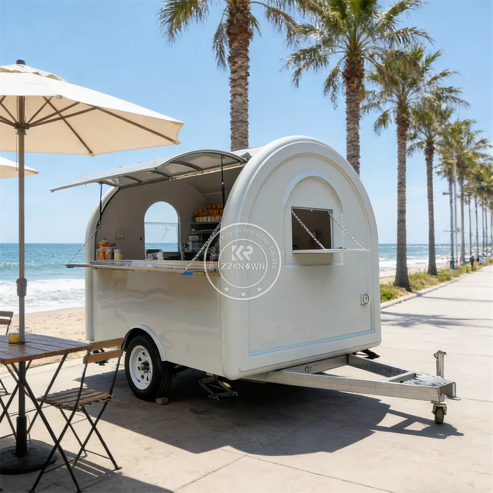 

Mobile Kitchen Customized Hot Dog Fast Food Trailer Cart Coffee Shop Pizza Deep Fry Food Trailer Truck for Street Vending